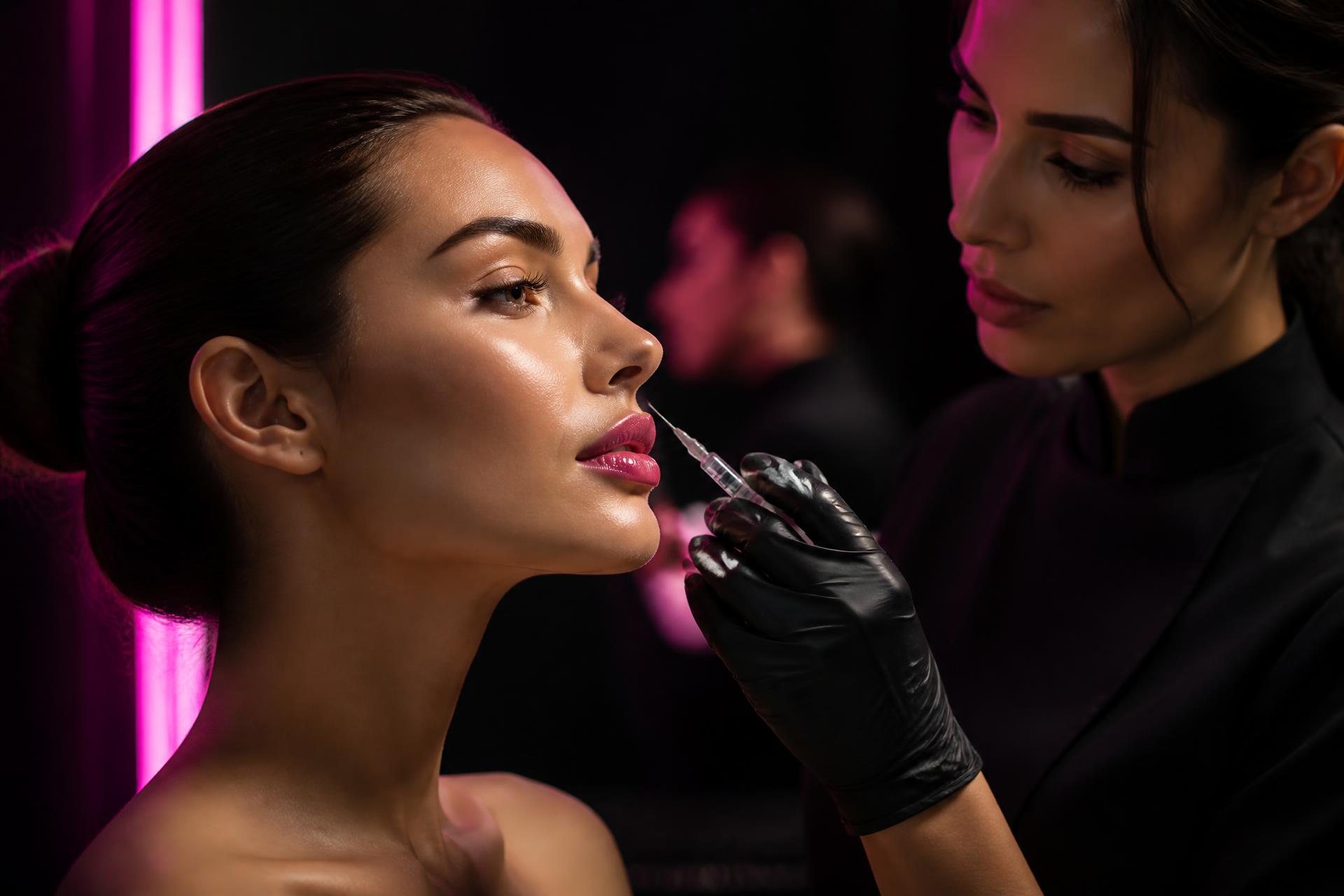 Injector reviewing a Botox and filler treatment plan with a patient in an aesthetics studio